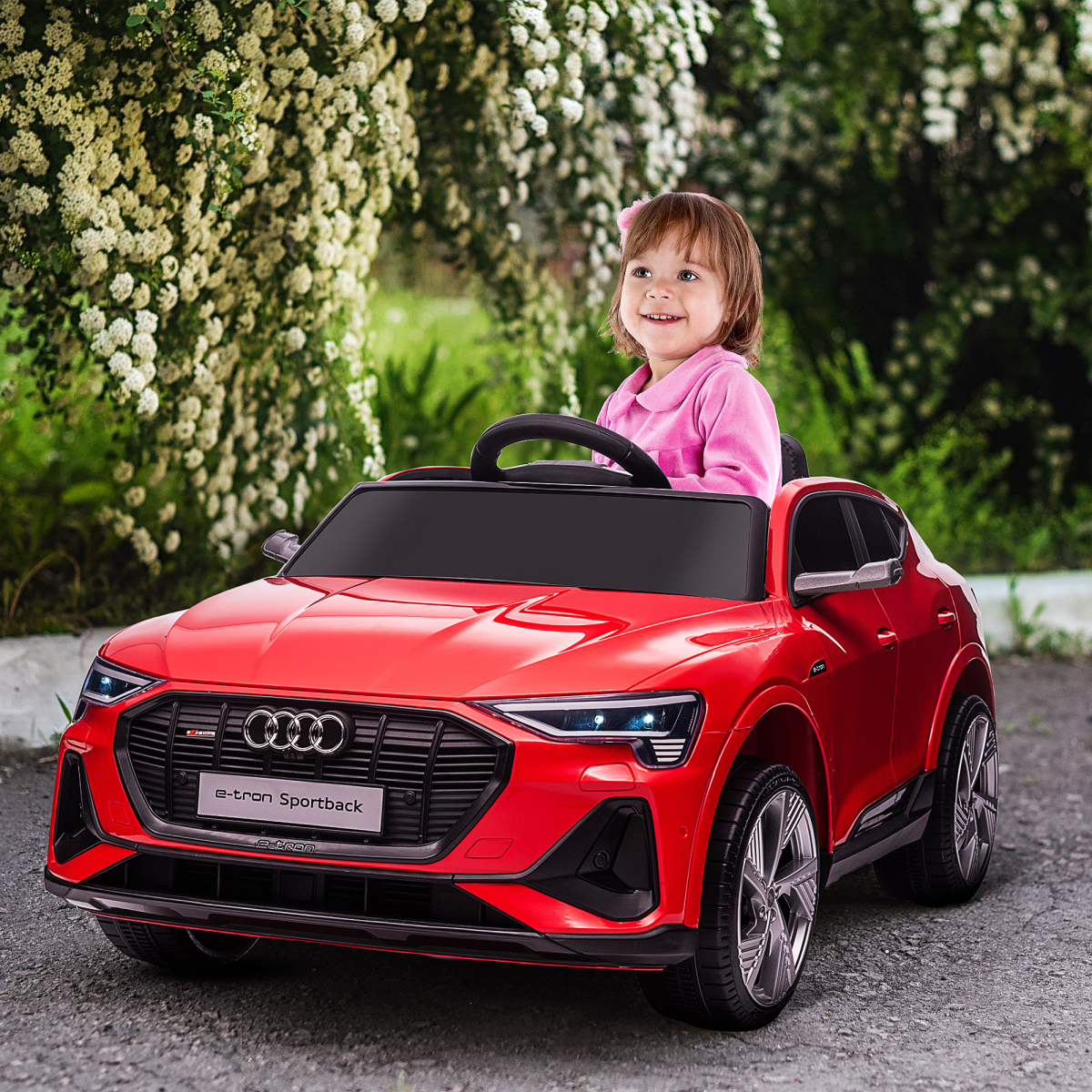 Audi Electric Ride-On Car/ w Remote Control, Lights, Music - Red