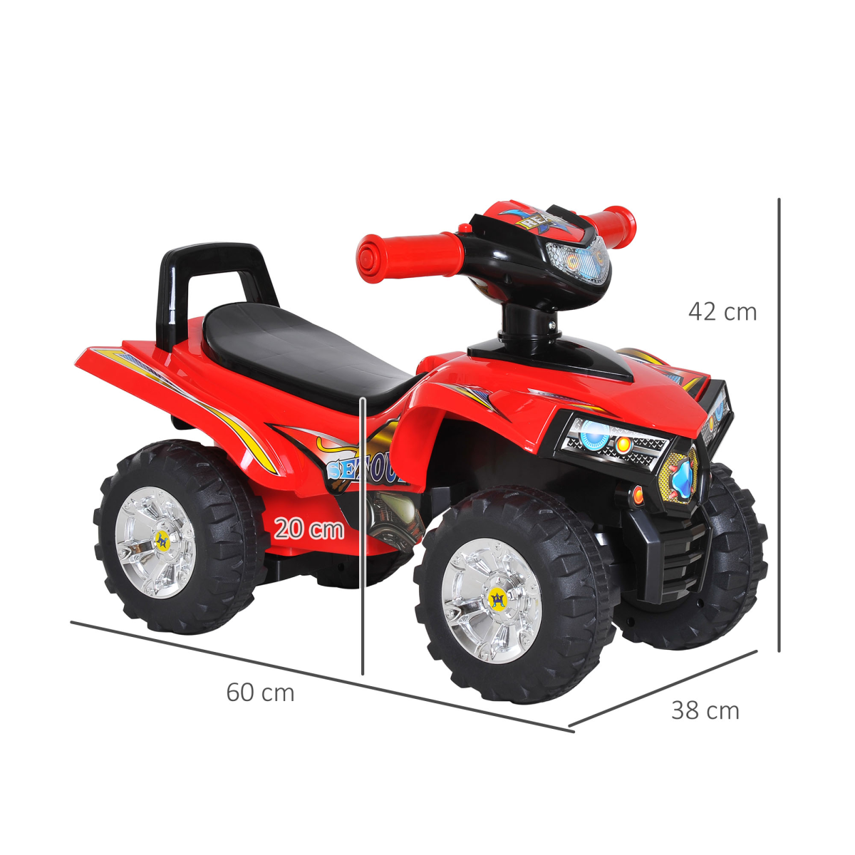 Ride On Quads Boys Girls LED Lights Horn Music Toys 4 Wheels