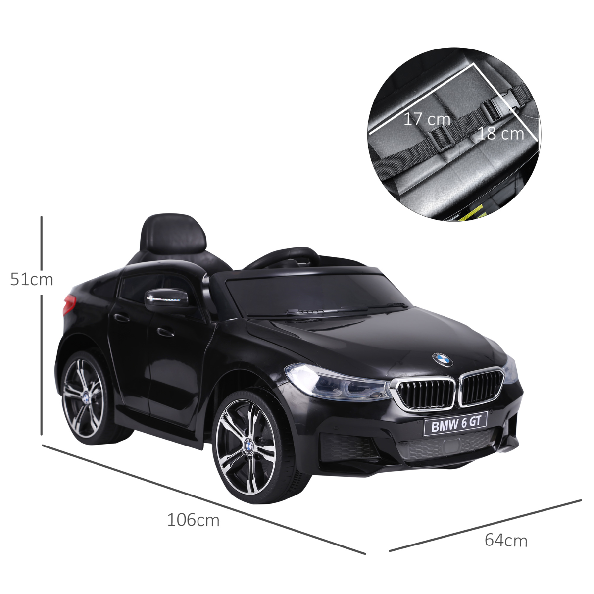 BMW 6GT 6V Electric Battery Powered Vehicle