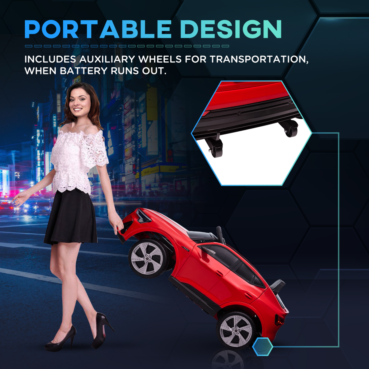 Audi Electric Ride-On Car/ w Remote Control, Lights, Music - Red