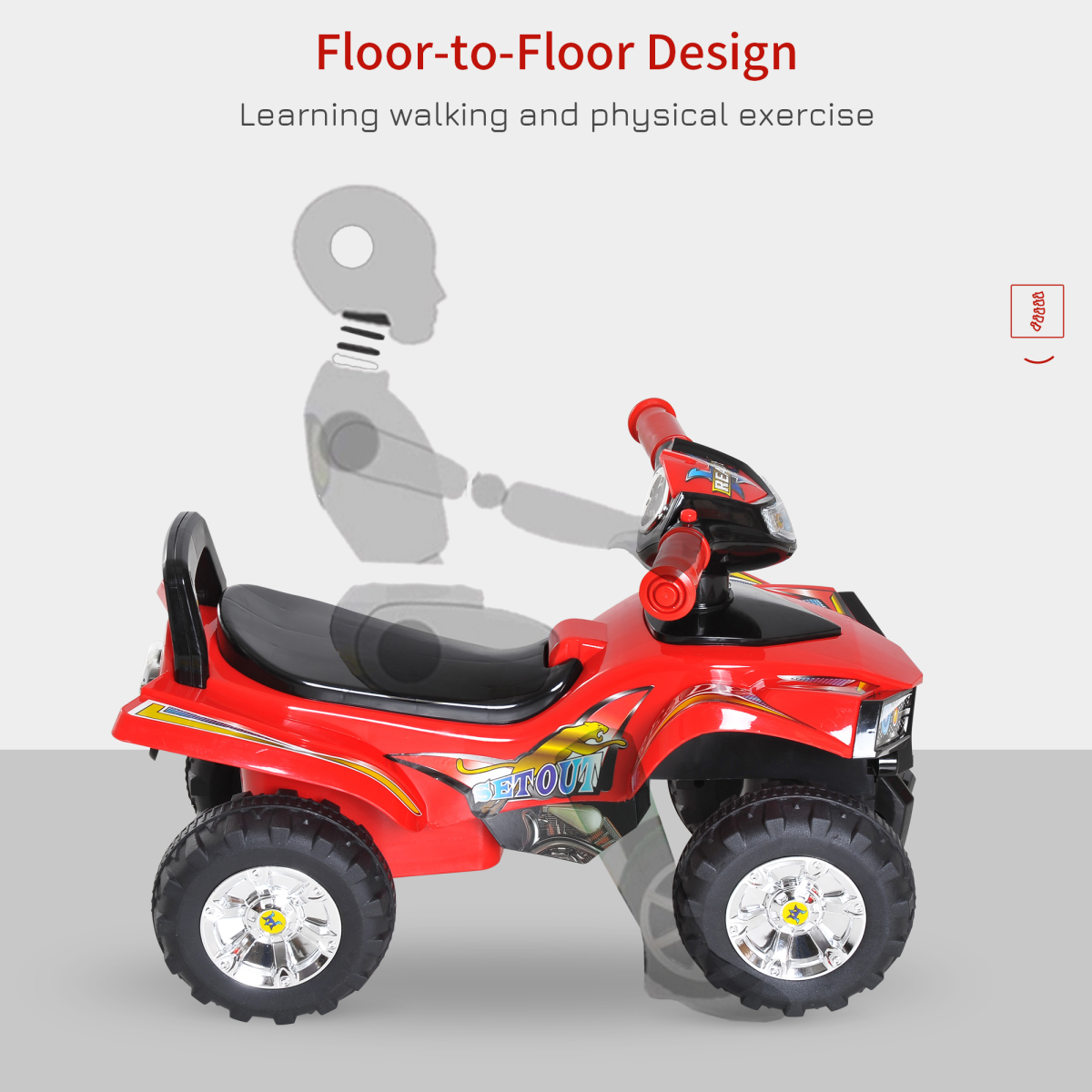 Ride On Quads Boys Girls LED Lights Horn Music Toys 4 Wheels