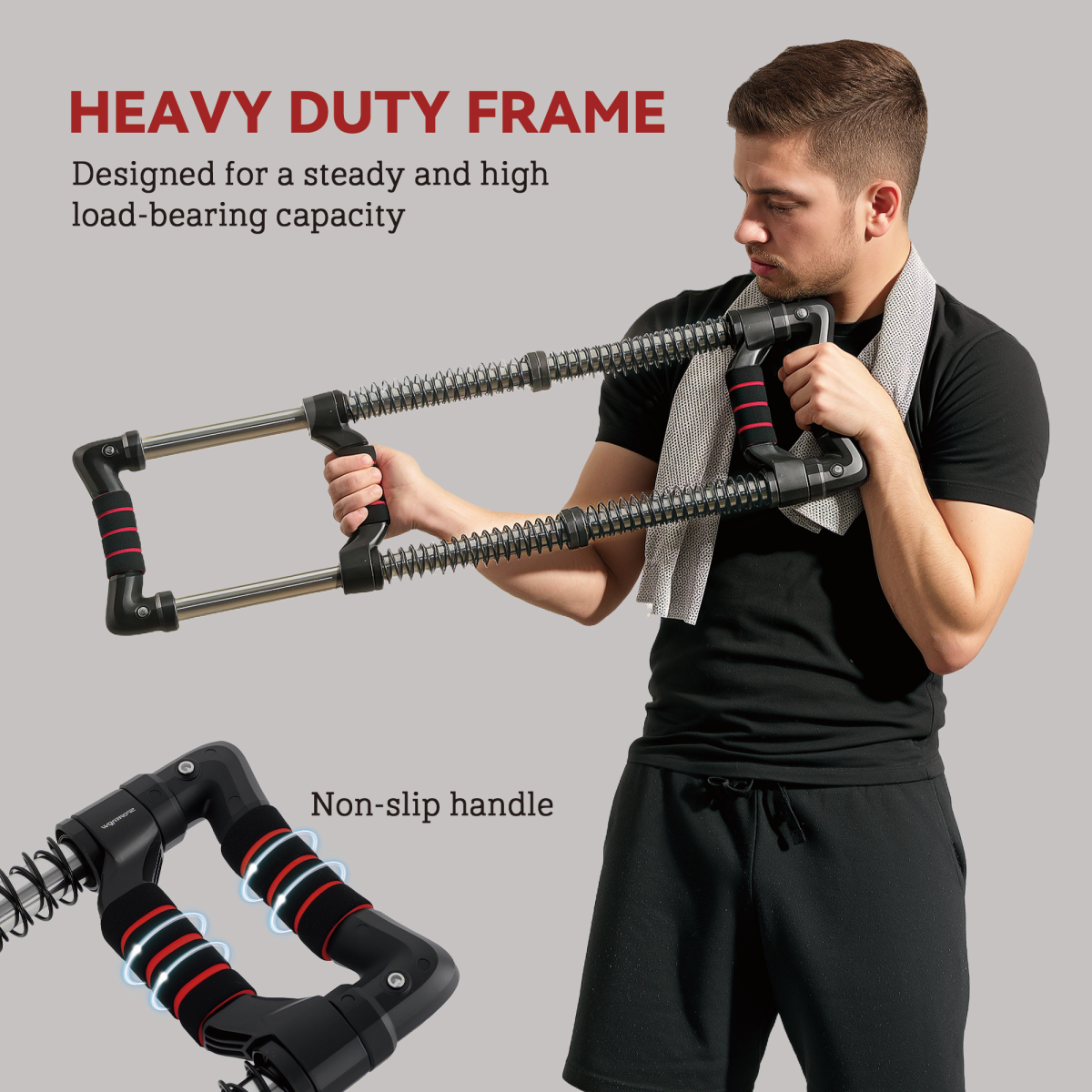 Chest Expander with 10-50kg Adjustable Resistance for Men, Women