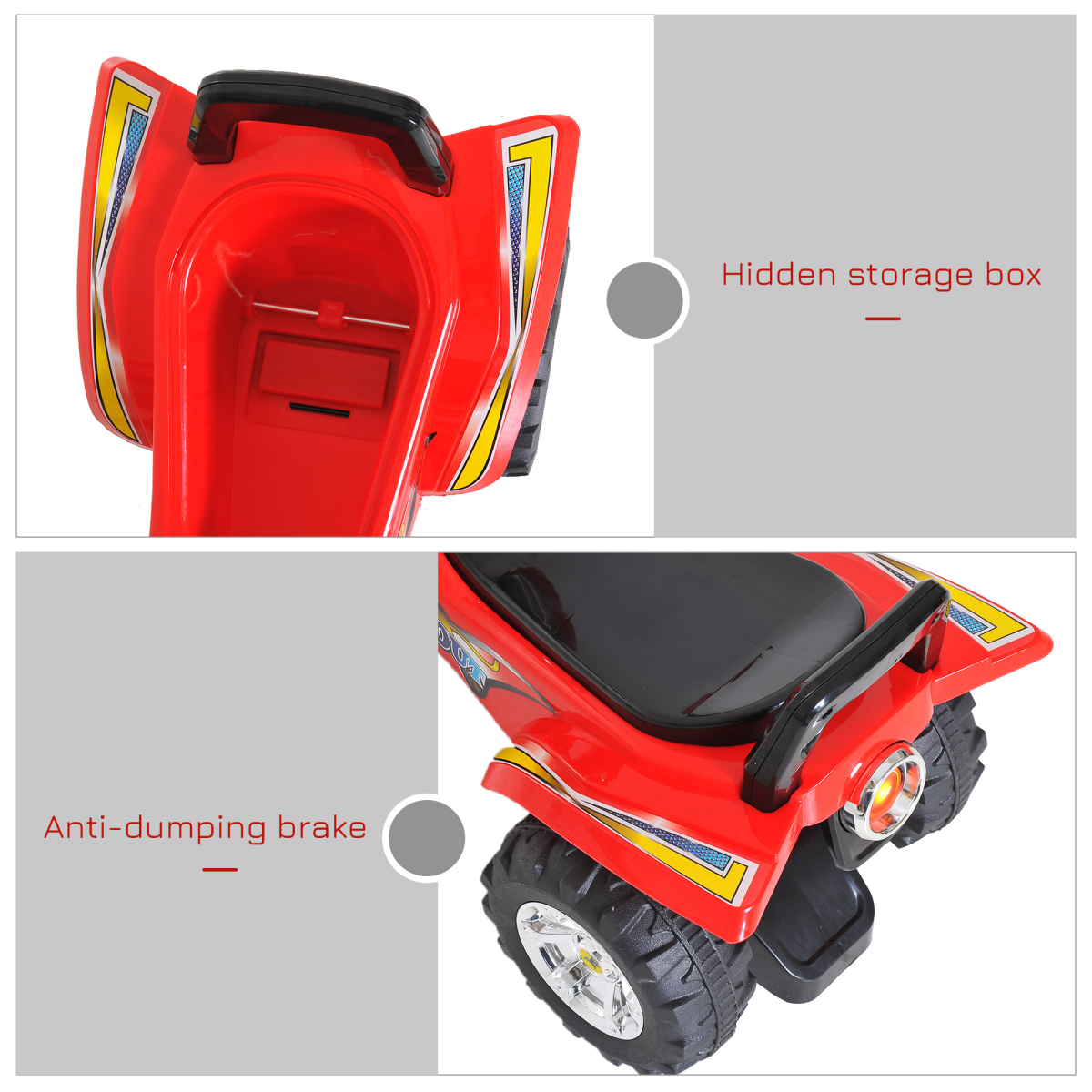 Ride On Quads Boys Girls LED Lights Horn Music Toys 4 Wheels
