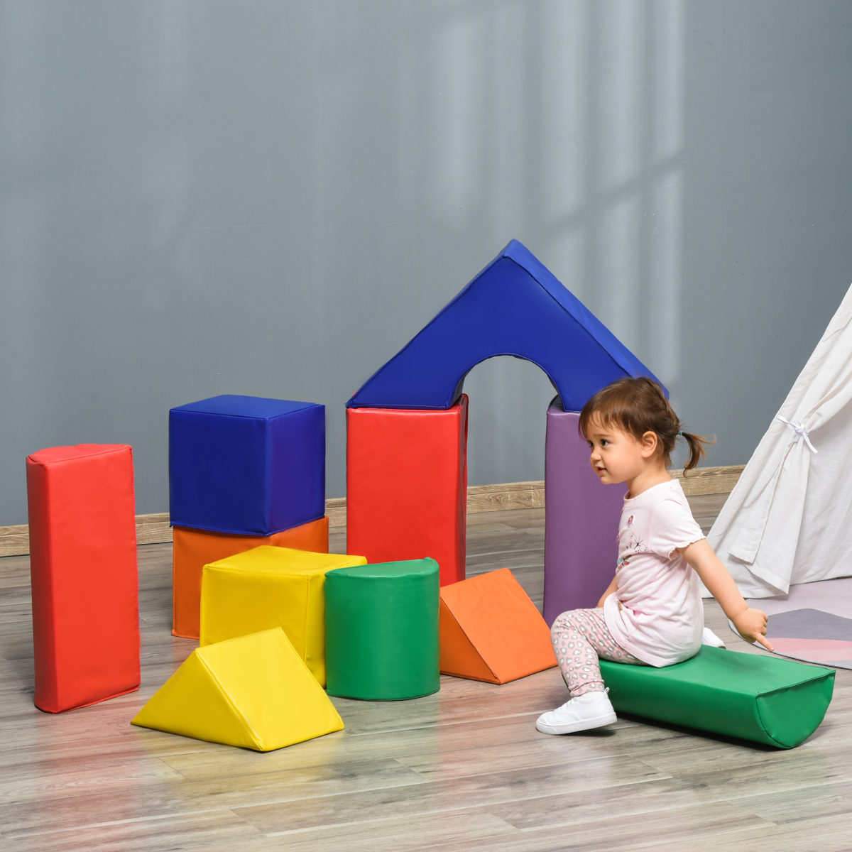 11 Pcs Kids Soft Foam Puzzle Play Blocks Set Learning Toddler Activity Fun Toy