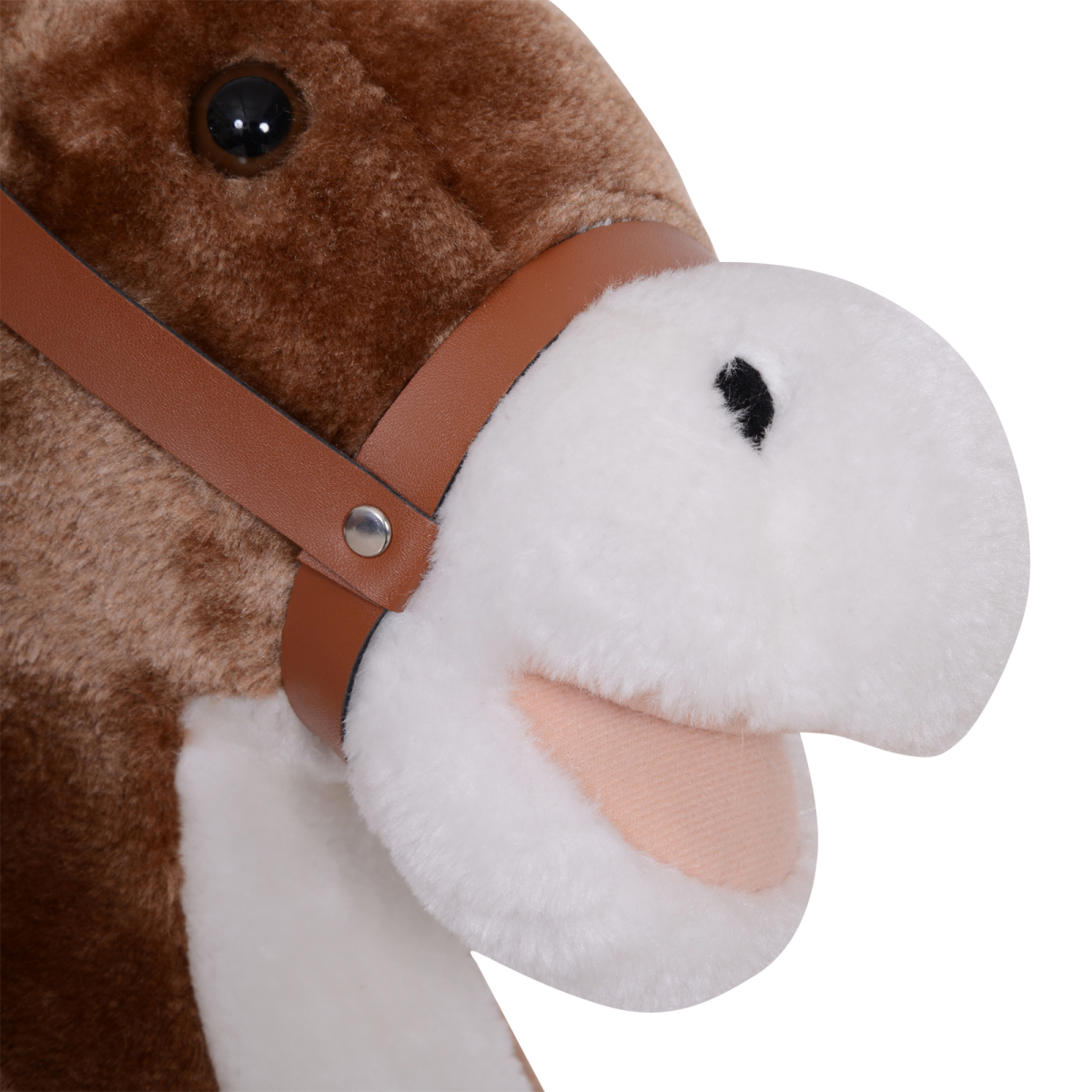 Kids Rocking Horse Wooden Plush Age 3 Children Ride On Toy Rocker Baby