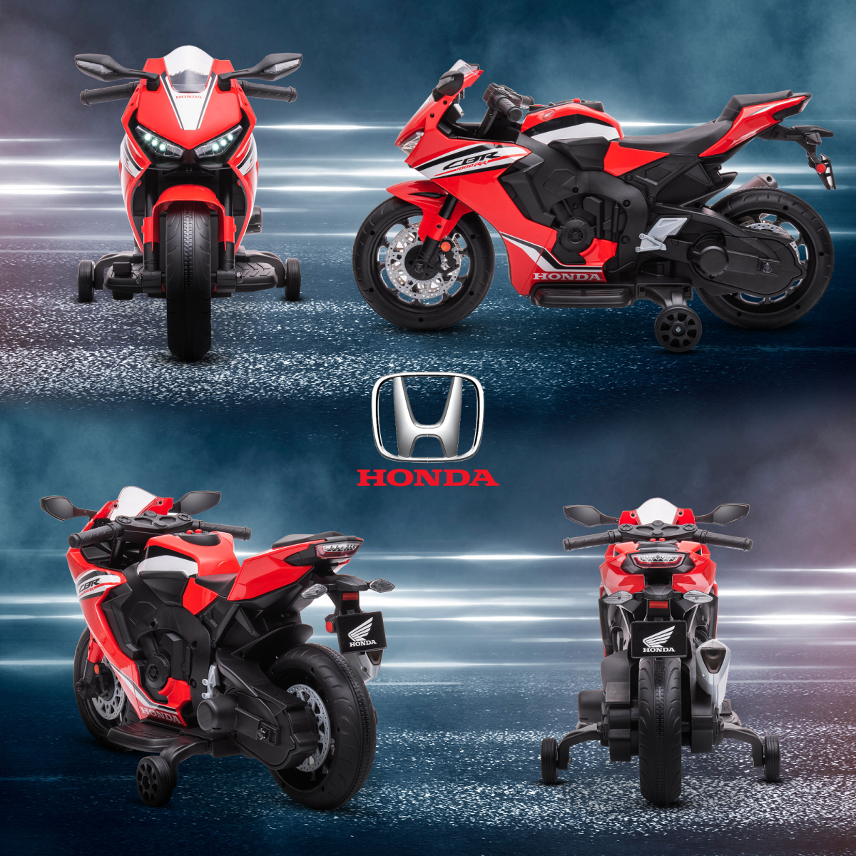 Honda Licensed 6V Kids Electric Motorbike Ride On Car for 3-5 Years Red