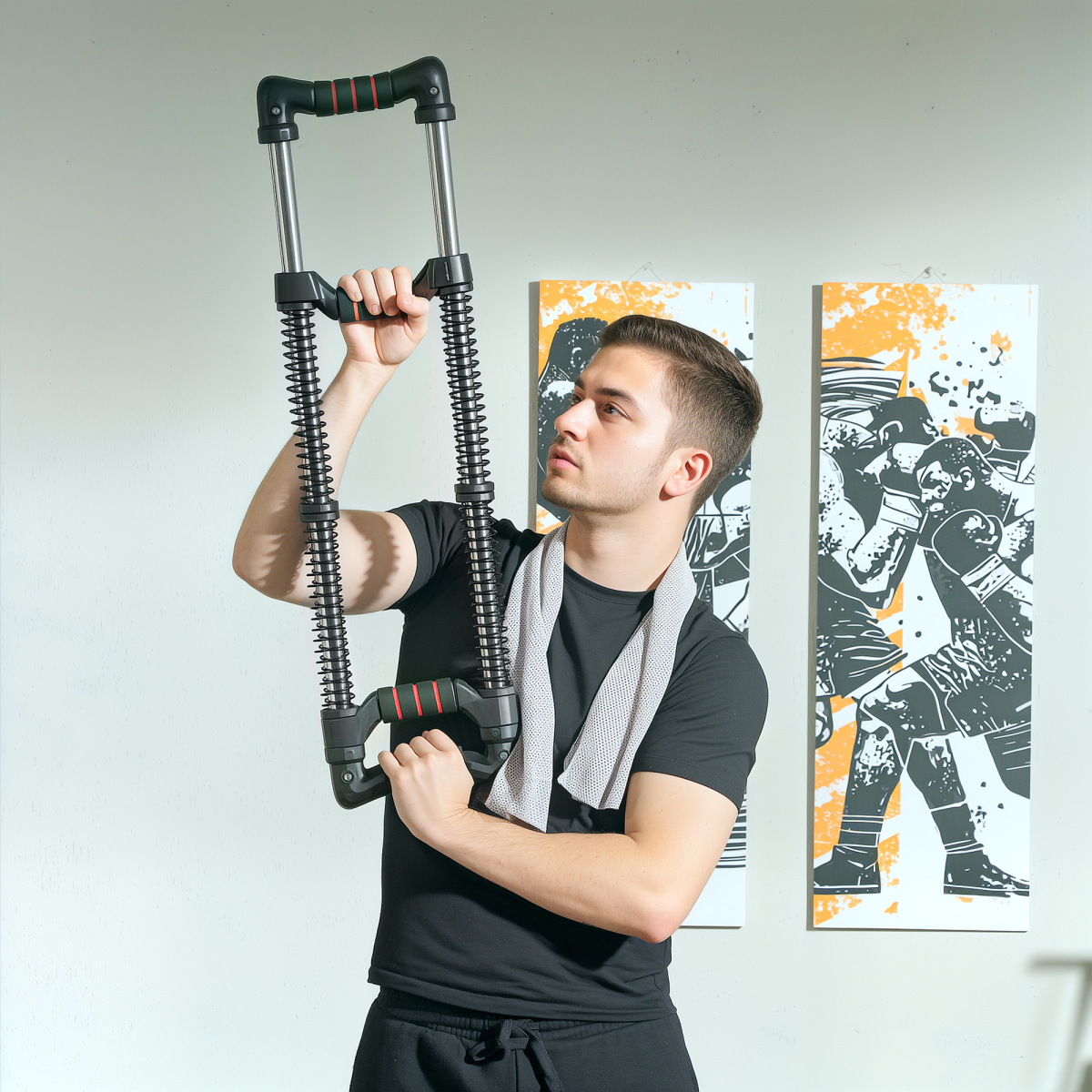 Chest Expander with 10-50kg Adjustable Resistance for Men, Women