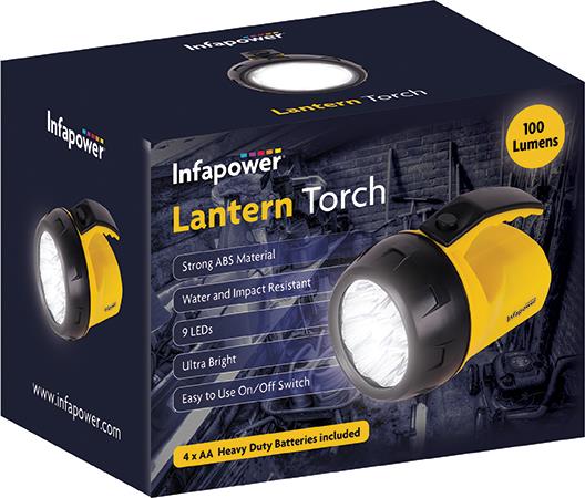 Infapower Lantern Torch including 4xAA Batteries-