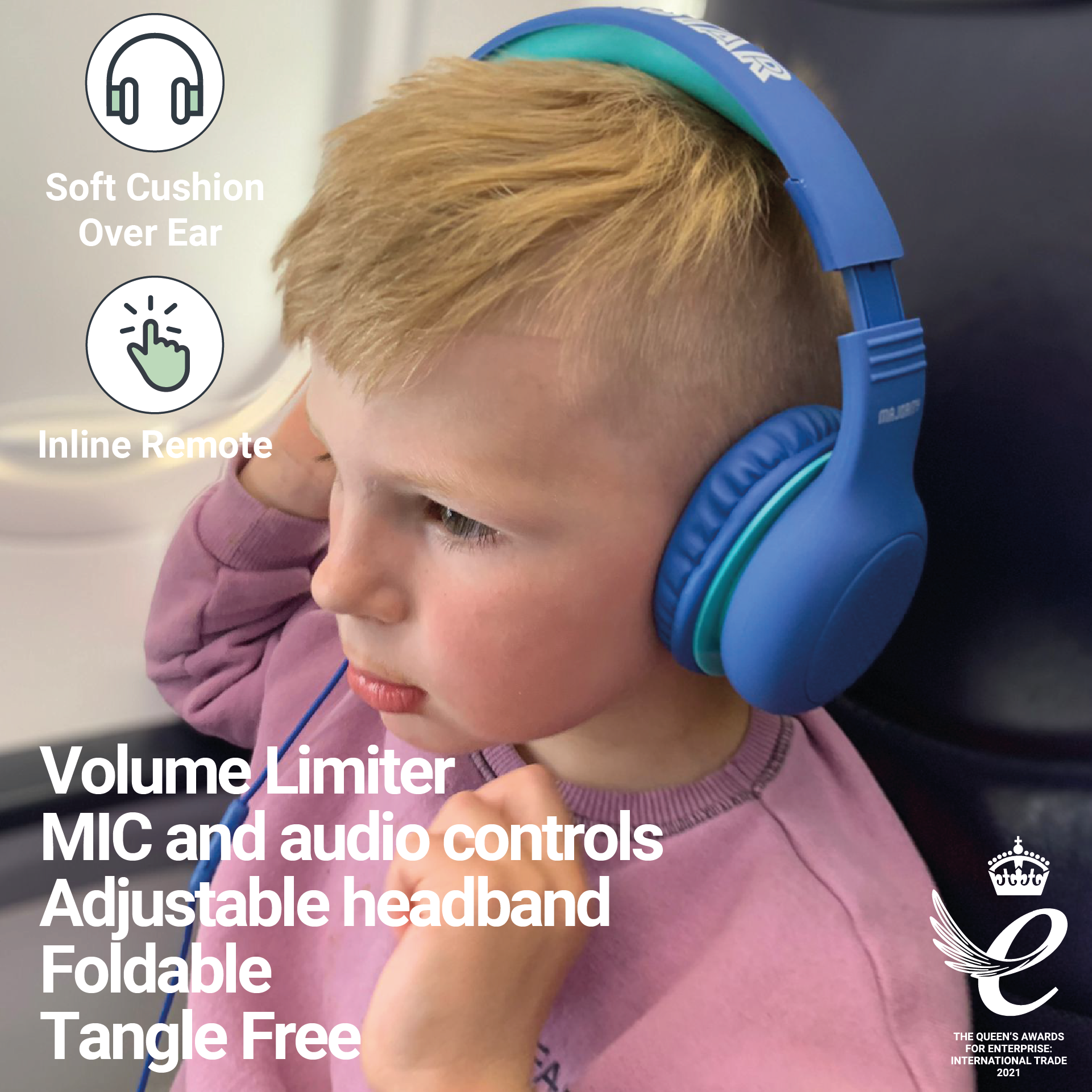 MAJORITY SUPERSTAR KIDS HEADPHONES BLUE