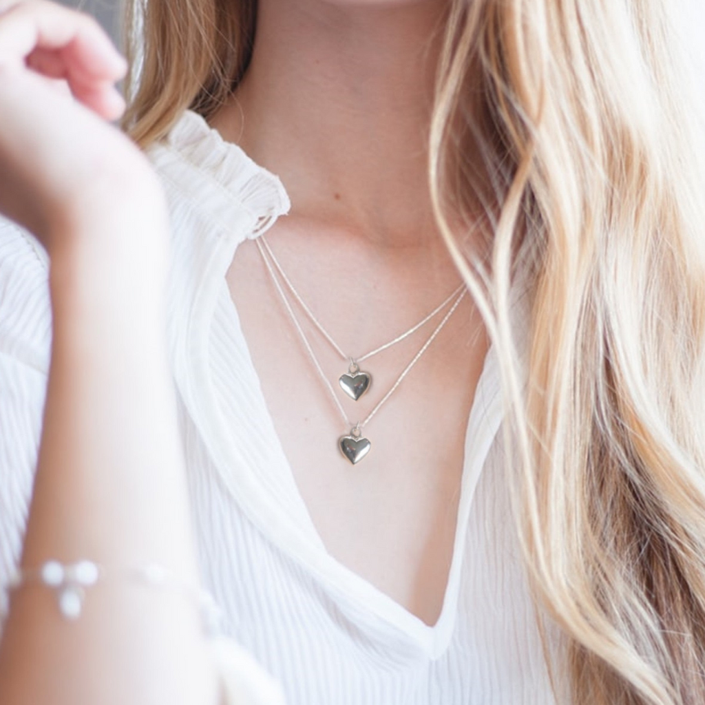 Merry Christmas | Silver Heart Necklace & Jewellery Box Gift