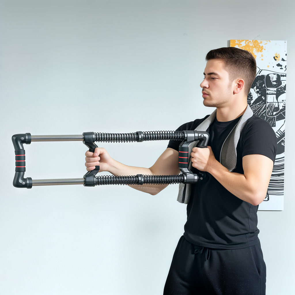 Chest Expander with 10-50kg Adjustable Resistance for Men, Women