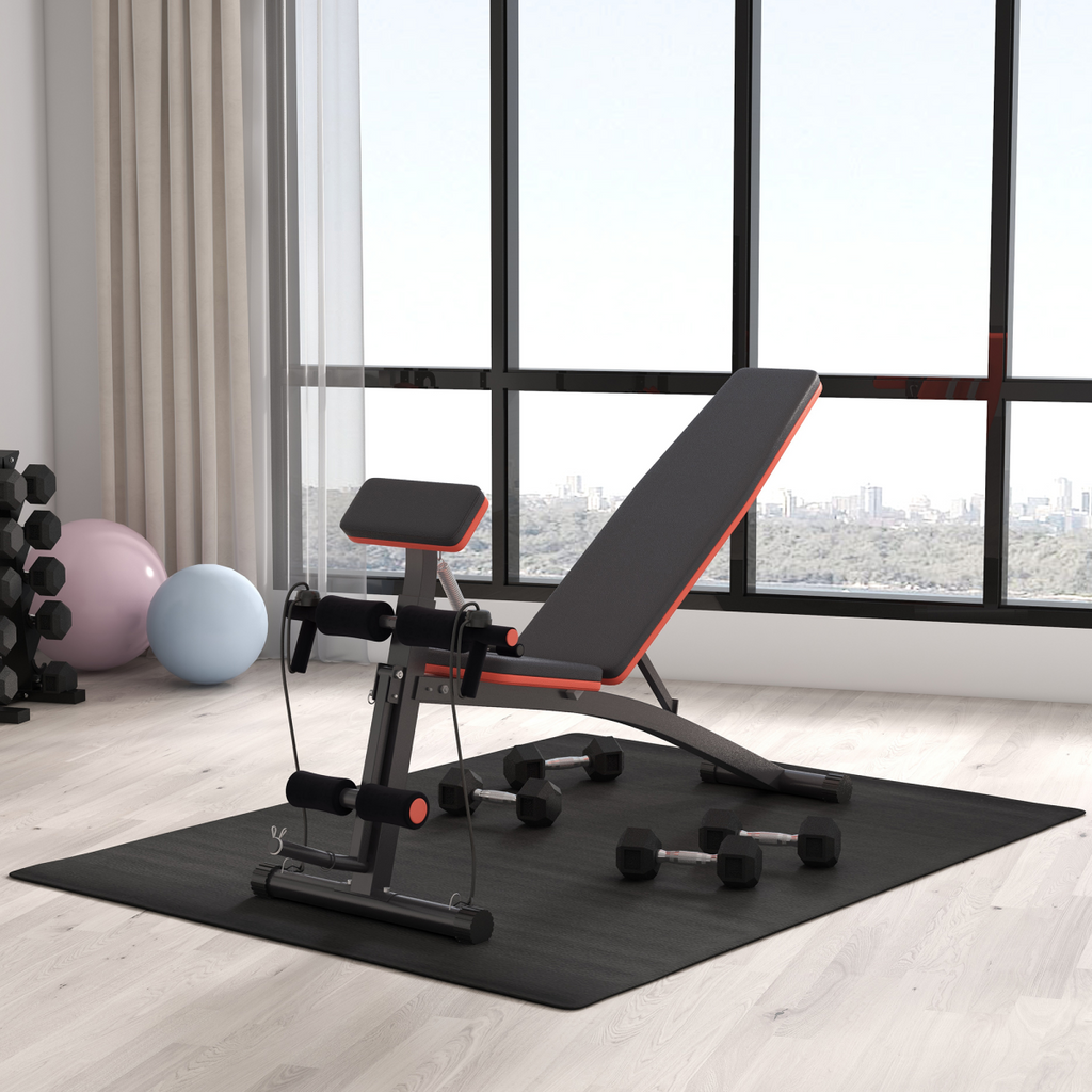 Foldable Dumbbell Bench Weight Training 7 Incline Adjustable Workout