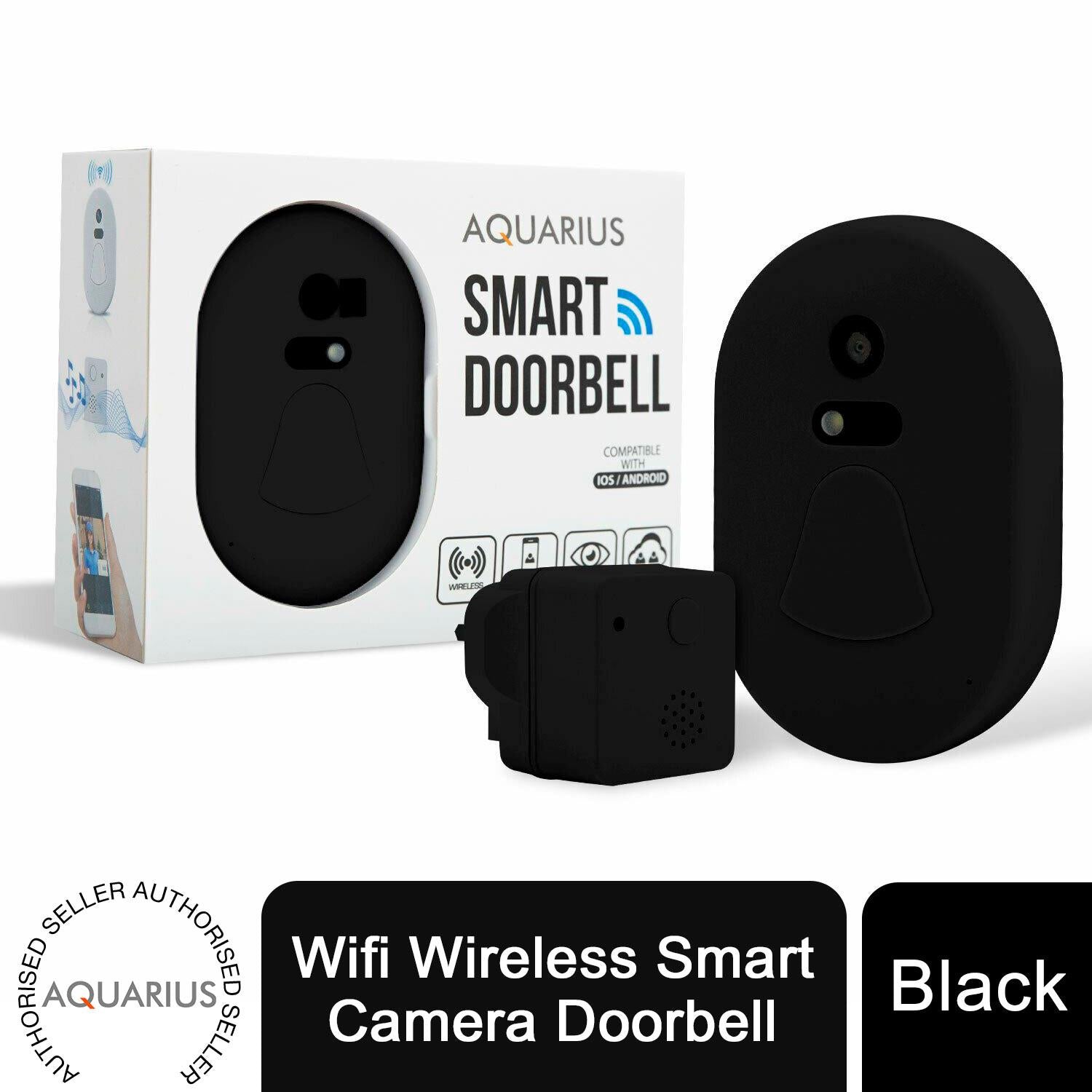Wifi Wireless Smart Camera Doorbell[Black]